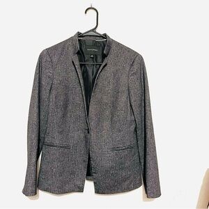 Banana Republic Long Sleeve Blazer Suit Jacket Women Size 2P Black/White